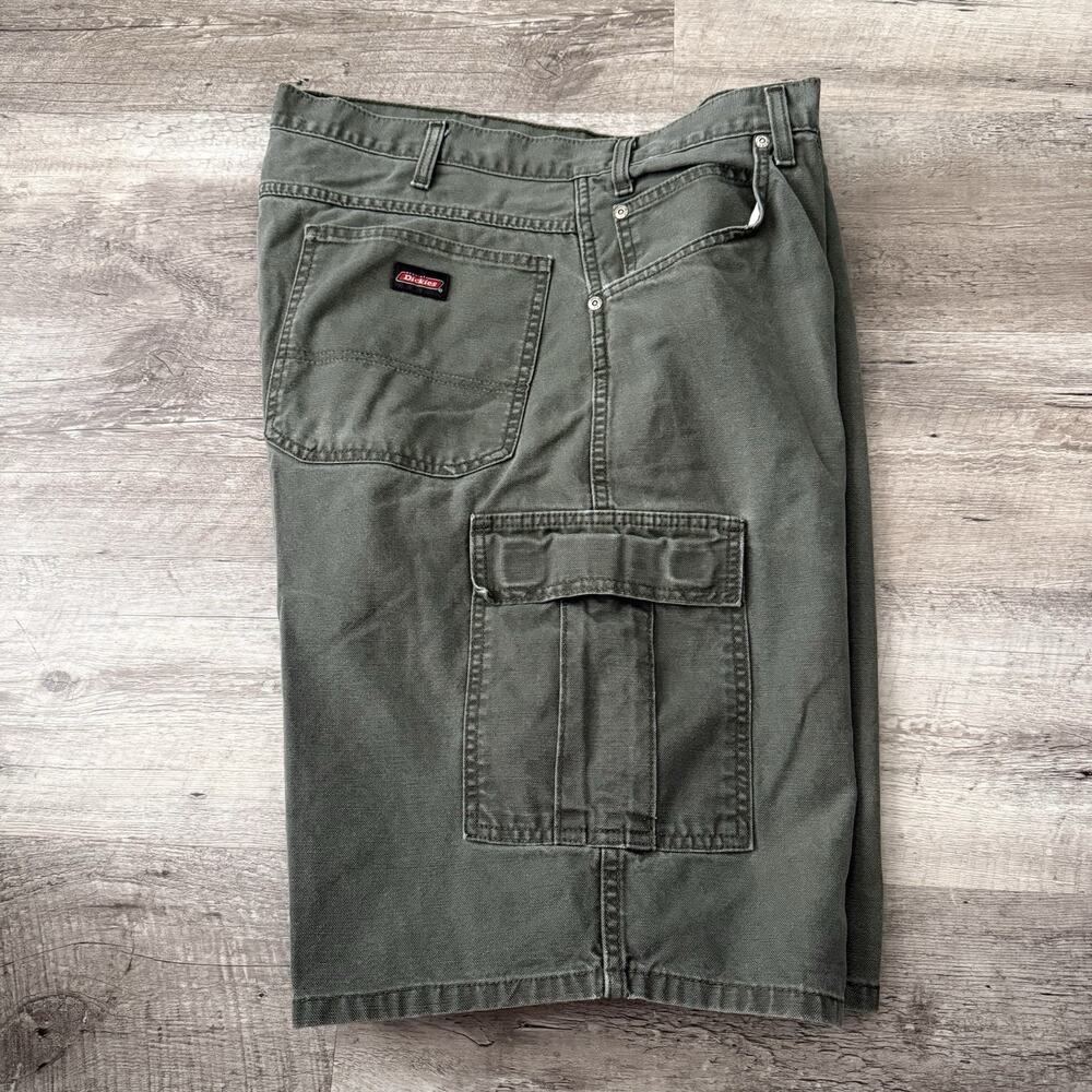 Dickies Relaxed Fit Cargo Shorts Mens Sz 40 Olive Green Duck Canvas Cotton - Picture 6 of 7